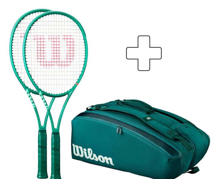 Wilson Blade 98 18/20 V10 - unbesaitet + Schlägertasche 15er - petrol